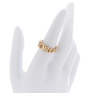 Dior Gold-Tone Logo Ring